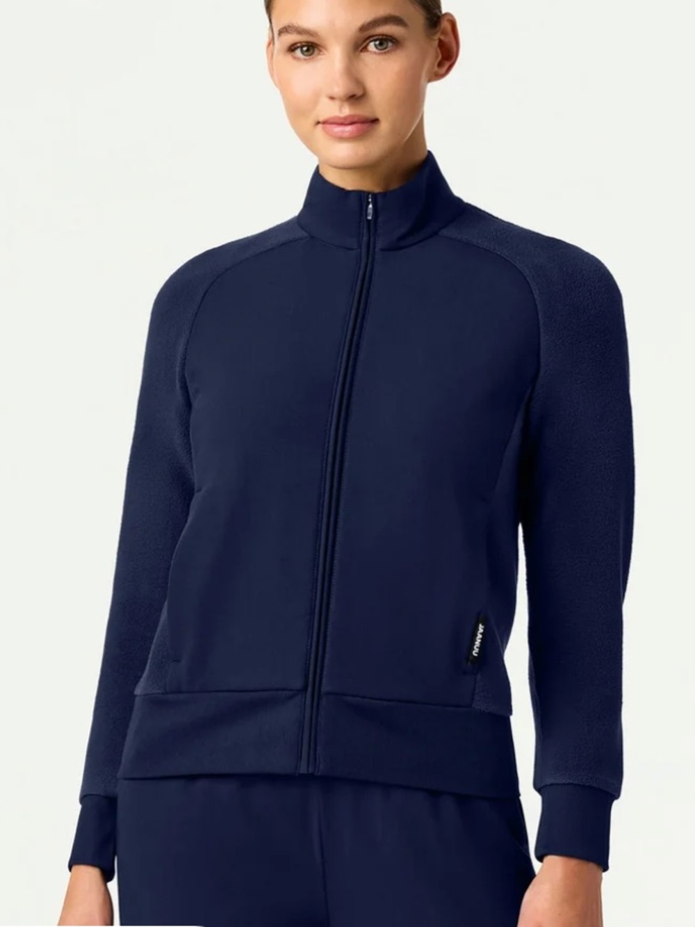 JAANUU Women's Cloud Hybrid Fleece Midnight Navy Scrub Jacket NWT